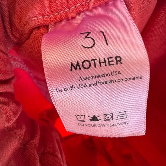 Mother Pants Womens 31 Hot Coral Springy High Rise Ankle Utility Casual Pockets - Picture 8 of 14